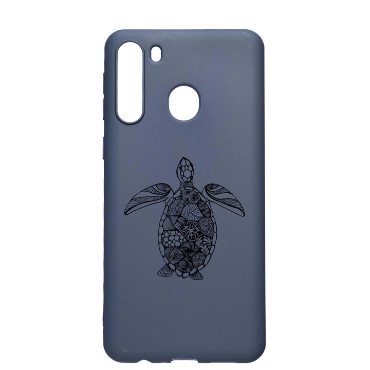 Husa Silicon Compatibila Cu Samsung Galaxy A21, Turtle, rezistenta la uzura, anti-alunecare, AlaskanBlue, AB750