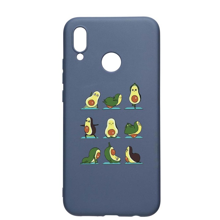 Husa Silicon Compatibila Cu Samsung Galaxy A20, Avocado Yoga, rezistenta la uzura, anti-alunecare, AlaskanBlue, AB752