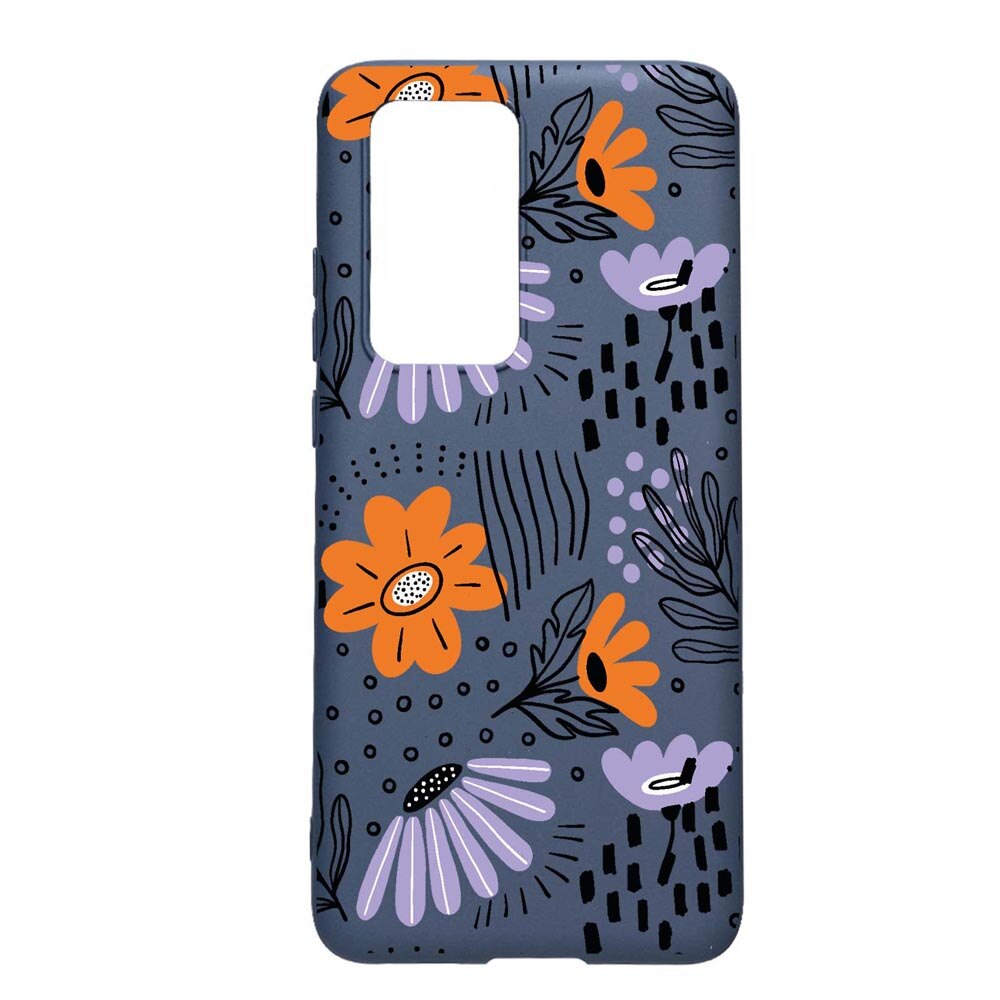 Husa Silicon Compatibila Cu Samsung Galaxy A32 4G, Flowers - Pastel Colors, rezistenta la uzura, anti-alunecare, AlaskanBlue, AB757