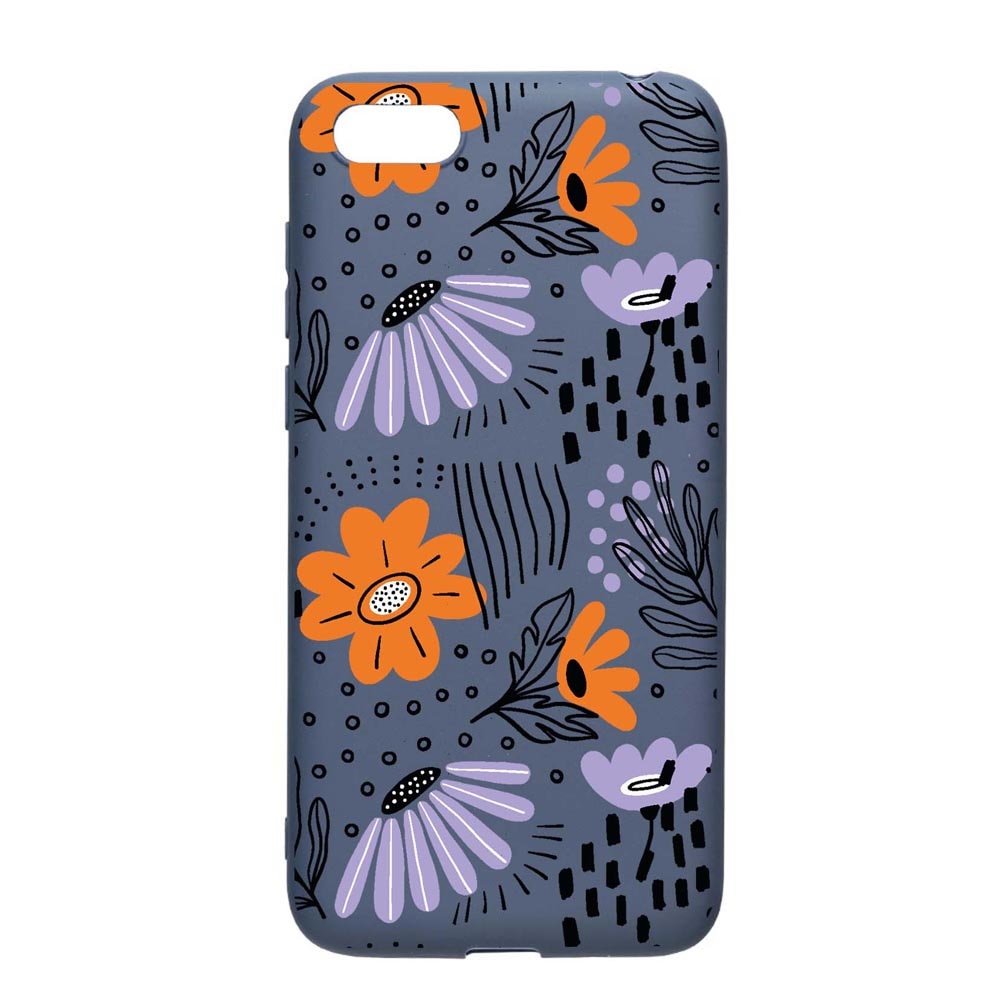 Husa Silicon Compatibila Cu Apple iPhone SE / 5S / 5, Flowers - Pastel Colors, rezistenta la uzura, anti-alunecare, AlaskanBlue, AB757