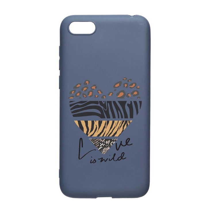 Husa Silicon Compatibila Cu Huawei Y6 Prime 2019, Love Is Wild, rezistenta la uzura, anti-alunecare, AlaskanBlue, AB762
