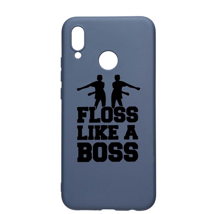 Husa Silicon Compatibila Cu Samsung Galaxy A20, Floss Like A Boss, rezistenta la uzura, anti-alunecare, AlaskanBlue, AB765