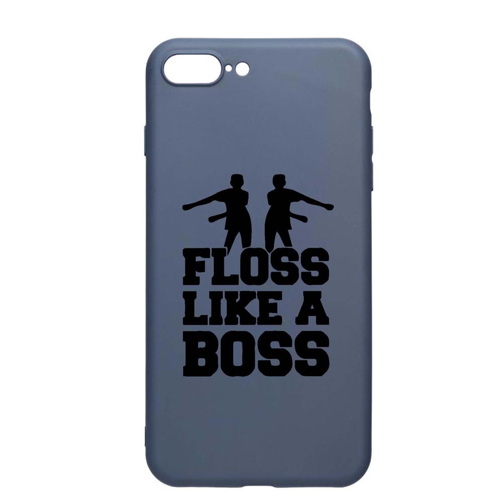 Husa Silicon Compatibila Cu Apple iPhone 8 Plus / 7 Plus, Floss Like A Boss, rezistenta la uzura, anti-alunecare, AlaskanBlue, AB765