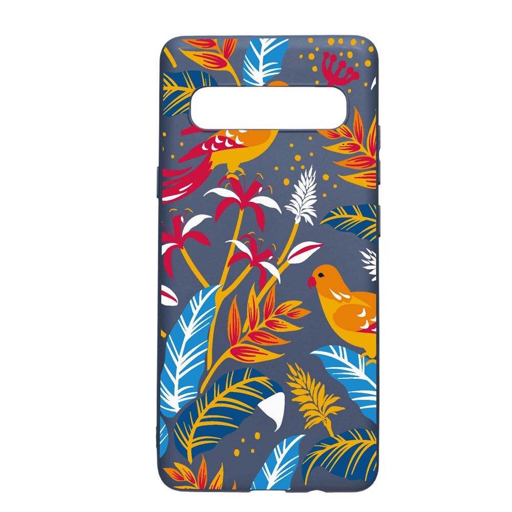 Husa Silicon Compatibila Cu Samsung Galaxy S10 5G, Colored Birds, rezistenta la uzura, anti-alunecare, AlaskanBlue, AB769