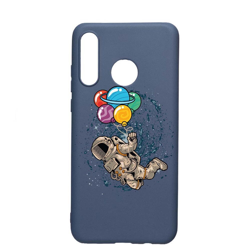 Husa Silicon Compatibila Cu Huawei P30 Lite, Happy Astronaut, rezistenta la uzura, anti-alunecare, AlaskanBlue, AB773