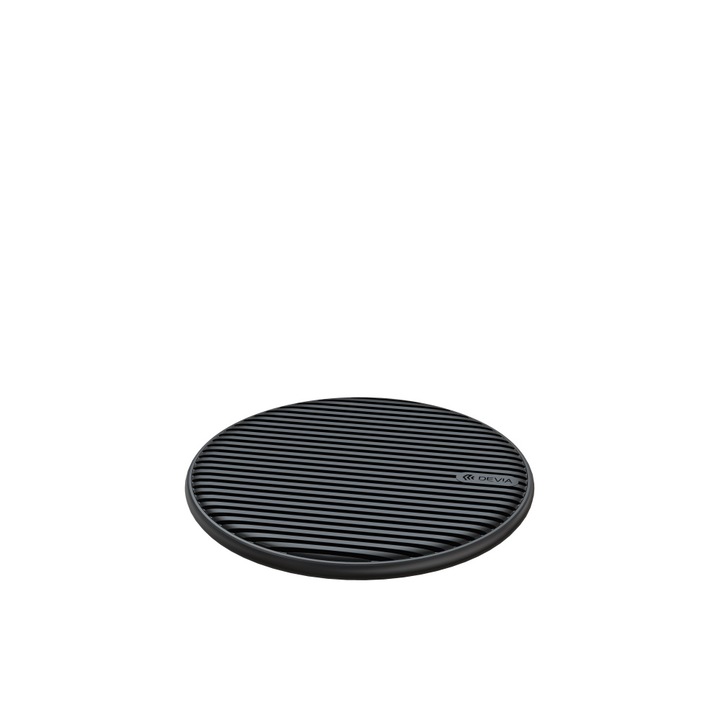 Devia TLF-BBL3257 Aurora töltő, 15 W, vezeték nélküli, QI technológia, iOS és Android kompatibilis, fekete
