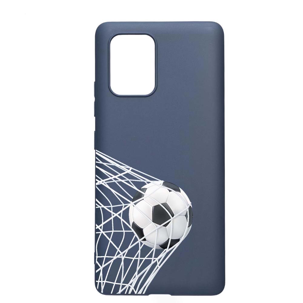 Husa Silicon Compatibila Cu Samsung Galaxy S10 Lite / A91, Football - Gooaall, rezistenta la uzura, anti-alunecare, AlaskanBlue, AB775