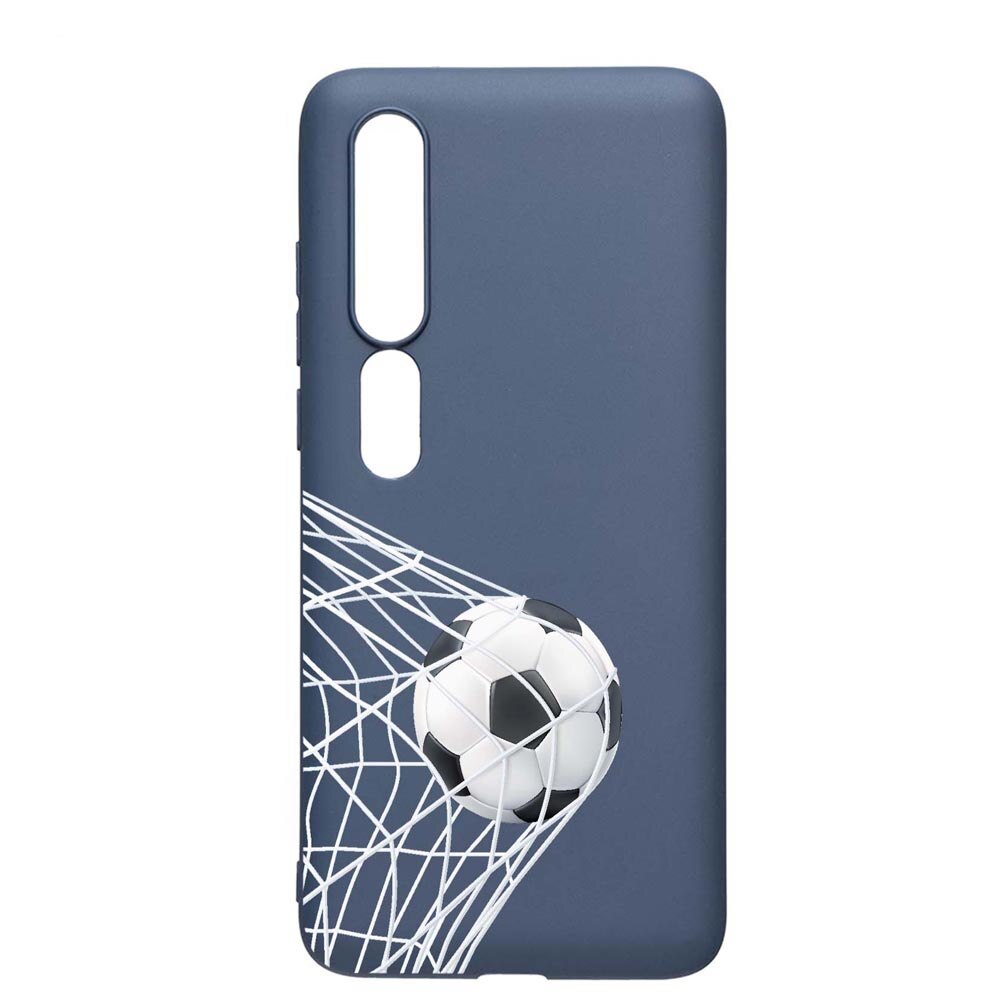 Husa Silicon Compatibila Cu Xiaomi Mi 10 / Mi 10 Pro, Football - Gooaall, rezistenta la uzura, anti-alunecare, AlaskanBlue, AB775