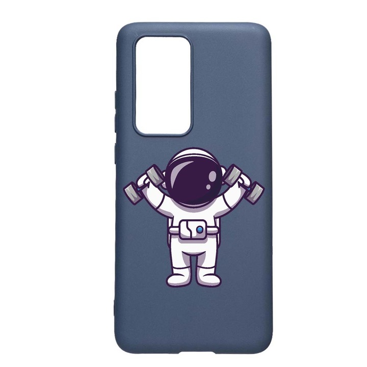 Husa Silicon Compatibila Cu Samsung Galaxy A32 4G, Astronaut Gym, rezistenta la uzura, anti-alunecare, AlaskanBlue, AB778