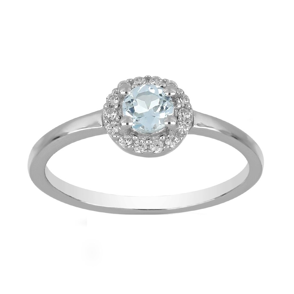 Inel argint cu topaz si cristale de zirconiu alb - IVA0121 14988