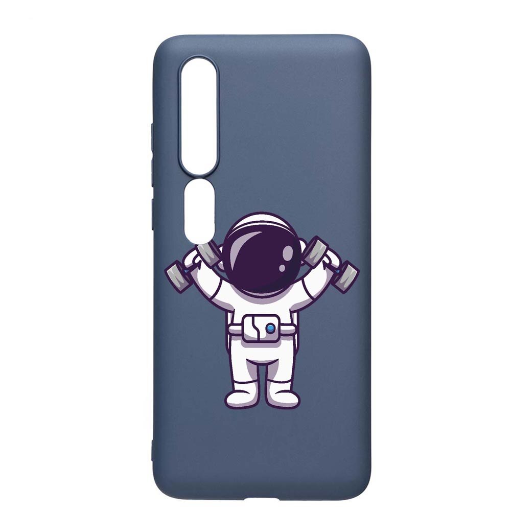 Husa Silicon Compatibila Cu Xiaomi Mi 10 / Mi 10 Pro, Astronaut Gym, rezistenta la uzura, anti-alunecare, AlaskanBlue, AB778