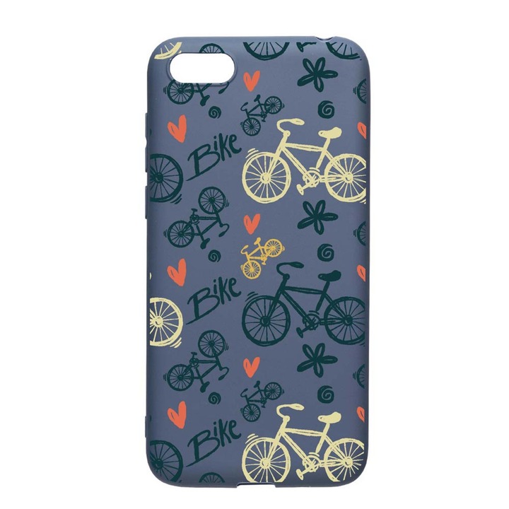 Husa Silicon Compatibila Cu Huawei Y6 Prime 2019, Bike Love, rezistenta la uzura, anti-alunecare, AlaskanBlue, AB781