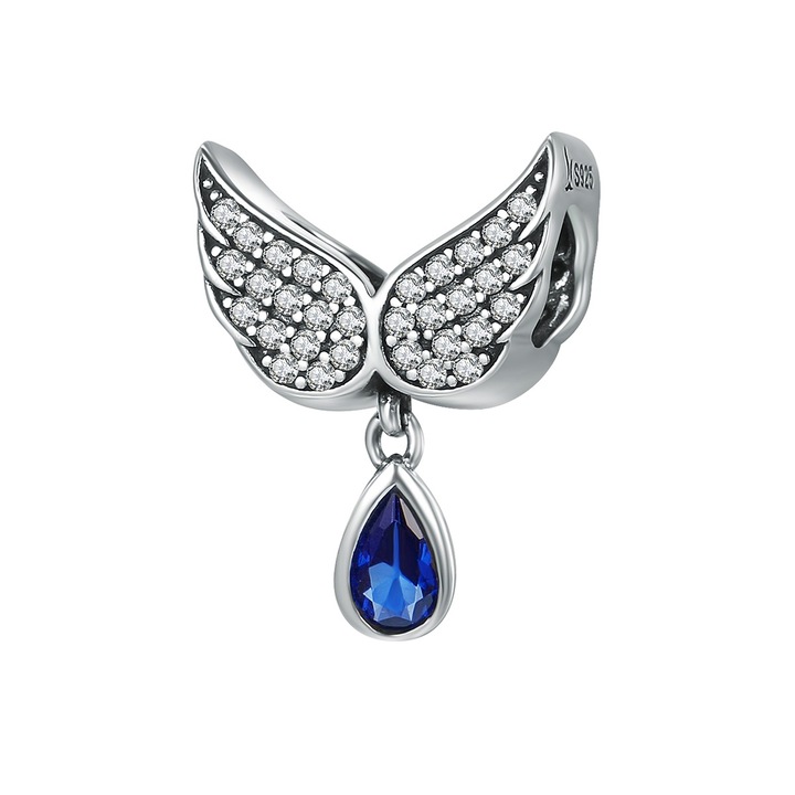 BeSpecial medál, PST0202, ezüst, cirkónium, magasság * szélesség 1,6 * 1,3 cm fő kő 0,3 * 0,5 cm, súly 1,8 gramm