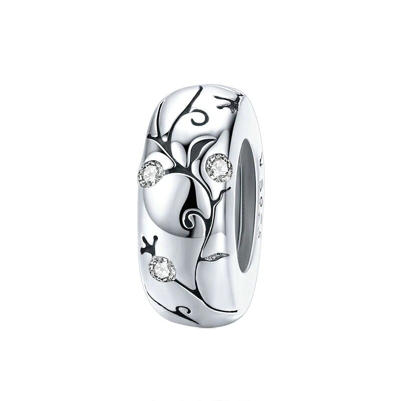 Talisman argint cu model floral si zirconii, BeSpecial, PST0262