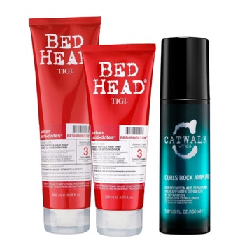 Pachet Promo Tigi Perfect Resurrection pentru par deteriorat: Sampon, 250 ml + Balsam, 200 ml + Crema de par modelatoare Tigi Catwalk, 150 ml Pachet Promo Tigi Perfect Resurrection pentru par deteriorat: Sampon, 250 ml + Balsam, 200 ml + Crema de par modelatoare Tigi Catwalk, 150 ml