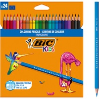 Creioane colorate BIC Kids Tropicolors, 24 culori