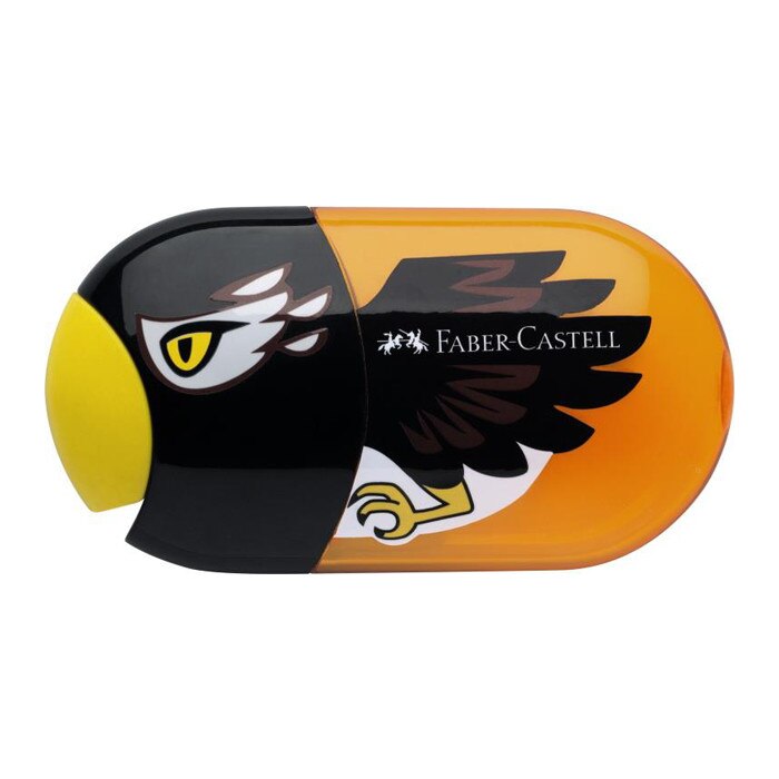 Ascutitoare plastic dubla cu radiera si rezervor model vultur Faber Castell 183527
