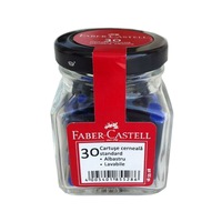 Patroane stilou mici albastre 30 bucati/borcan Faber Castell 185528