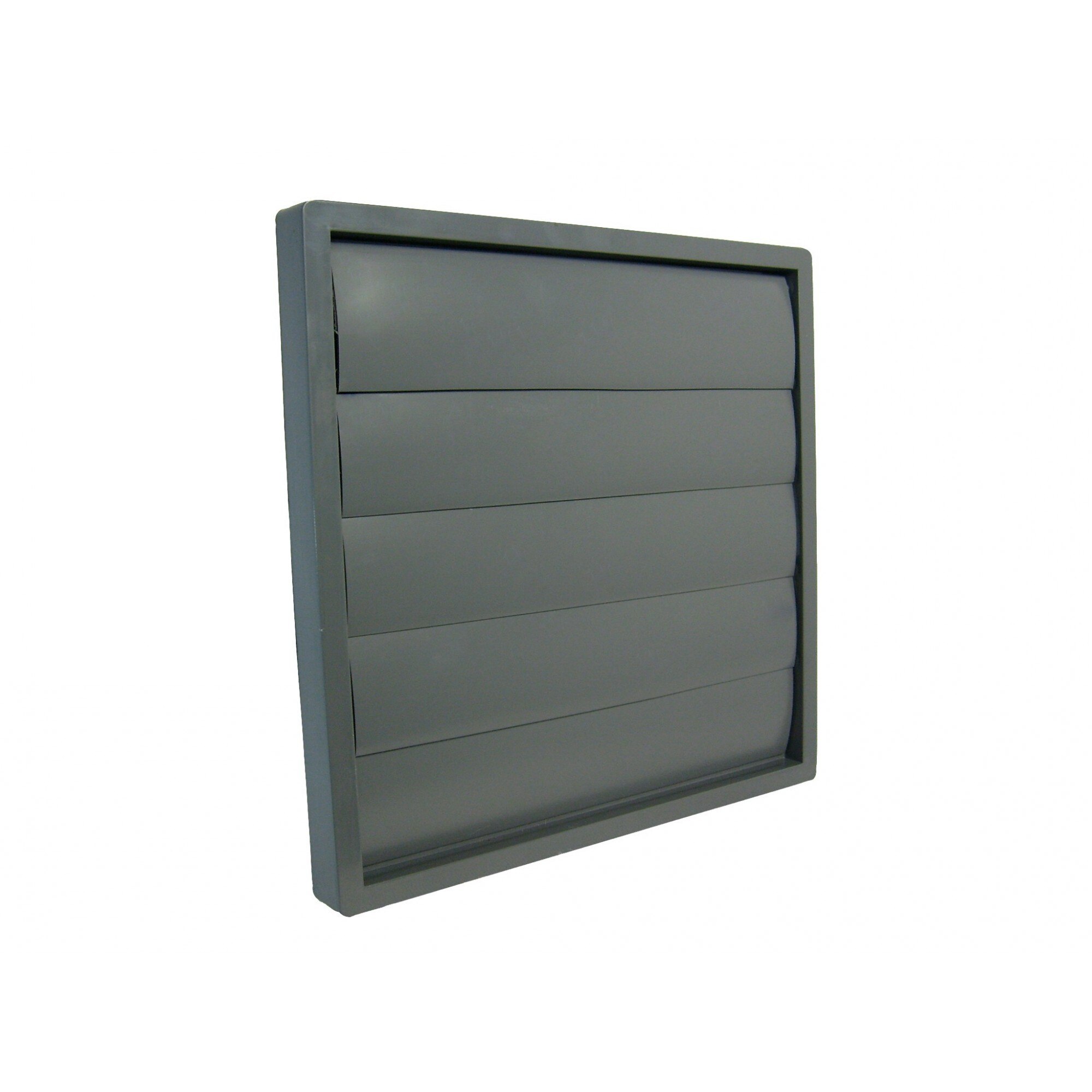 Grila ventilatie rectangulara cu jaluzele gravitationale, Dospel RKZ 200, conexiune circulara, material ABS, gri