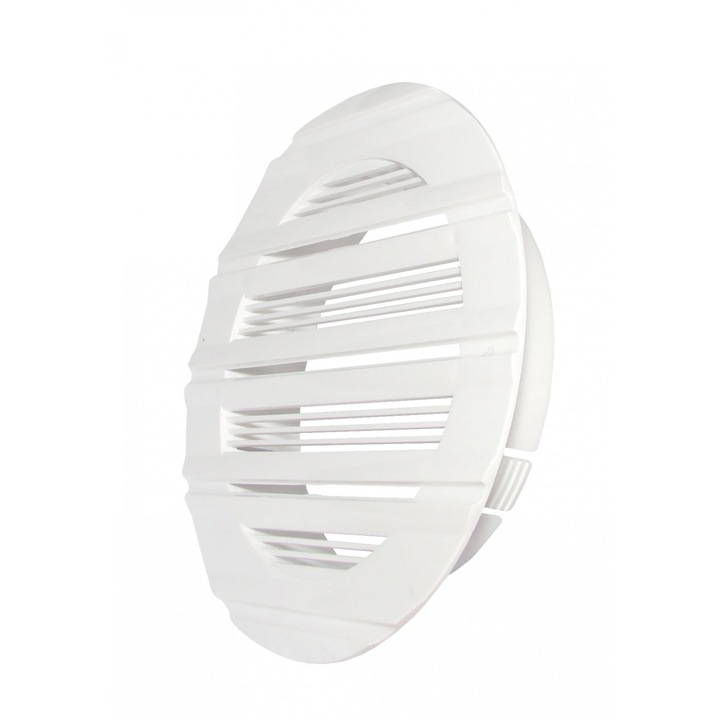 Grila ventilatie circulara, Dospel Bella 100, diametru 100 mm, material ABS, alb