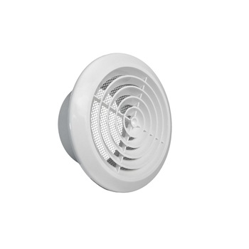 Grila ventilatie circulara cu plasa anti-insecte, Dospel KOS 100, diametru 100 mm, material ABS, alb Grila ventilatie circulara cu plasa anti-insecte, Dospel KOS 100, diametru 100 mm, material ABS, alb