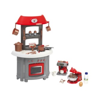 Bucataria Superpack. 3 in1, cu aparat de cafea si robot de bucatarie, 32 accesorii, Ecoiffier 1694 Bucataria Superpack. 3 in1, cu aparat de cafea si robot de bucatarie, 32 accesorii, Ecoiffier 1694