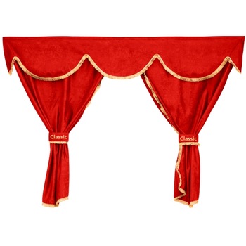 Set perdelute parbriz cabina camion universale rosii 240x100 cm Set perdelute parbriz cabina camion universale rosii 240x100 cm