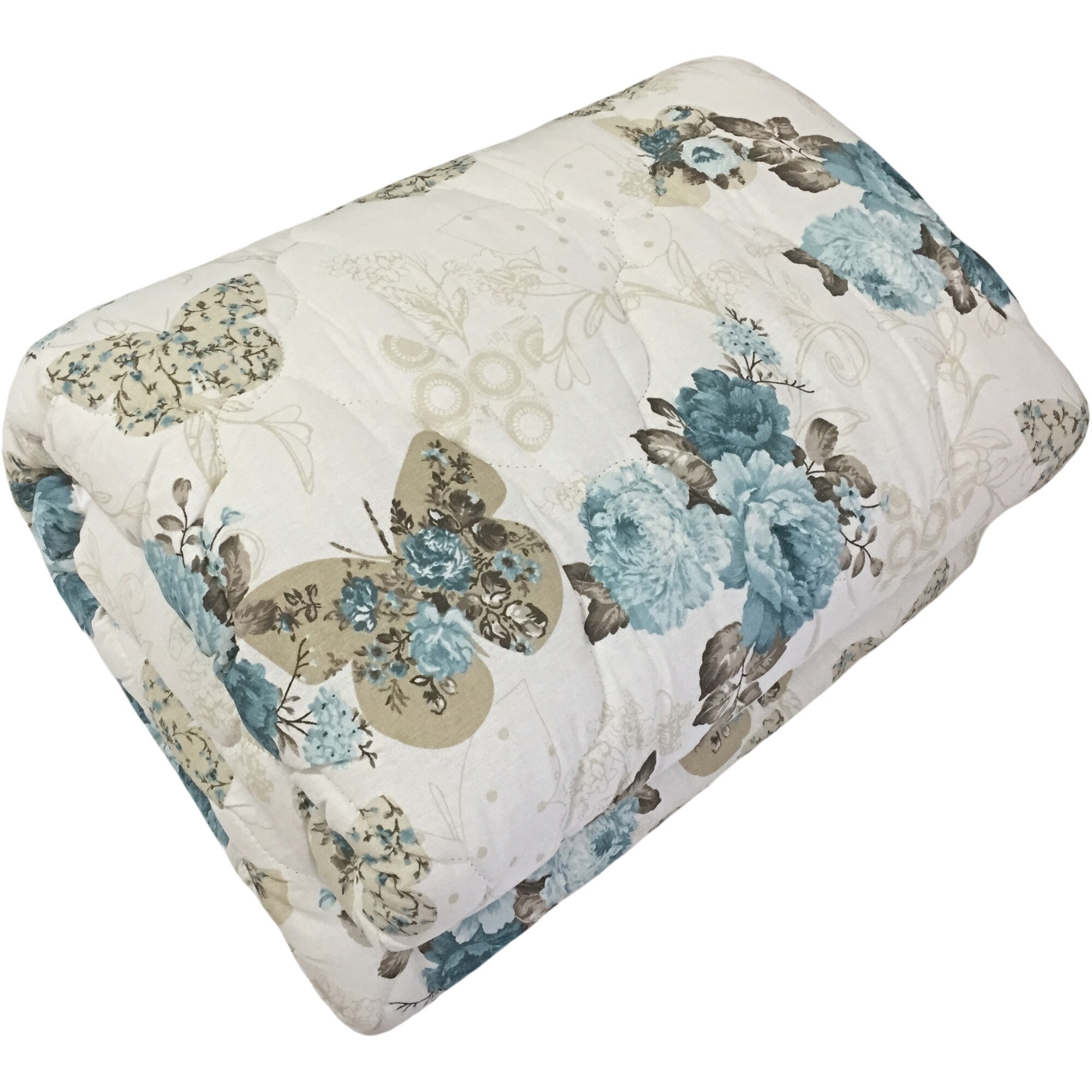 Pilota HomeStill, bumbac, imprimata, lavabila, 200x220cm, model fluturi