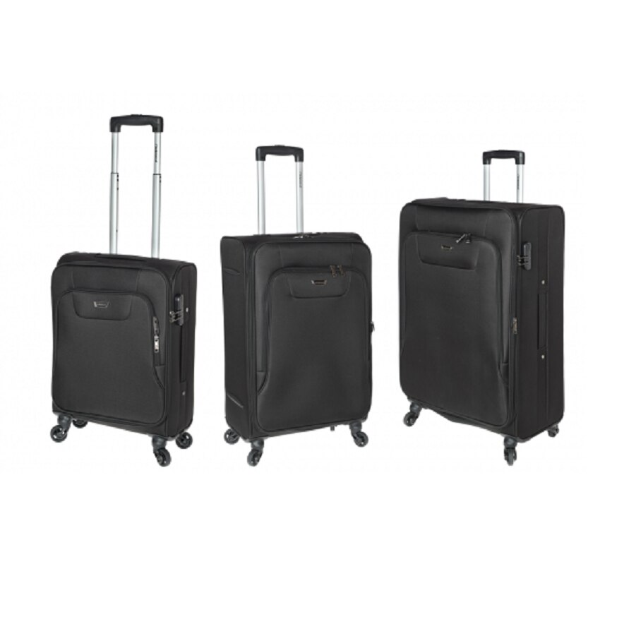 Set Trolere, Poliester, 4 Roti, Diplomat, ZC 984 - 3 Piese, Negru