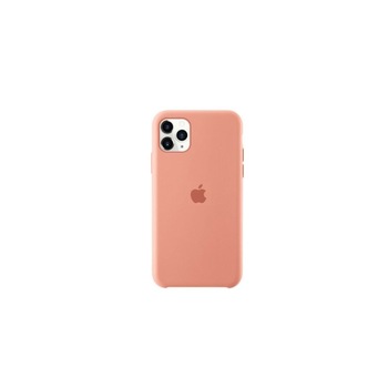 Husa cu logo Apple pentru iPhone 11, silicon, Corai Husa cu logo Apple pentru iPhone 11, silicon, Corai
