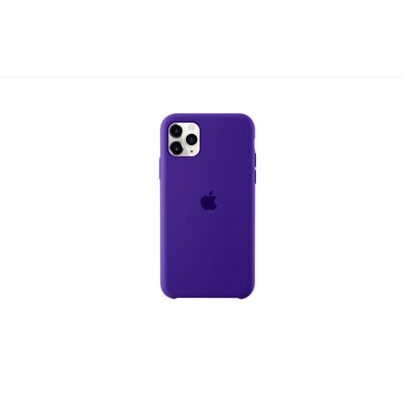 Husa cu logo Apple pentru iPhone 11, silicon, Mov