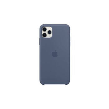 Husa cu logo Apple pentru iPhone 11 Pro, silicon, Albastru Husa cu logo Apple pentru iPhone 11 Pro, silicon, Albastru