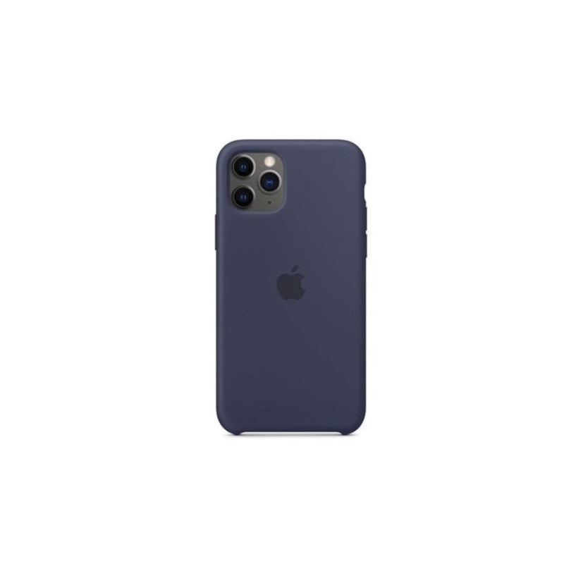 Husa cu logo Apple pentru iPhone 11 Pro Max , silicon, Bleumarin