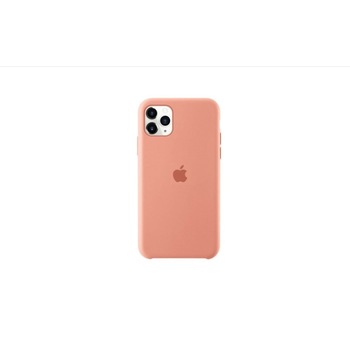 Husa cu logo Apple pentru iPhone 11 Pro, silicon, Corai Husa cu logo Apple pentru iPhone 11 Pro, silicon, Corai
