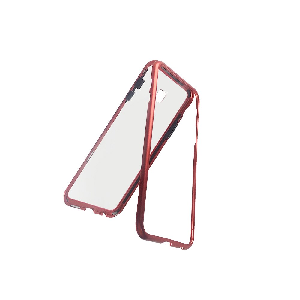 Husa Samsung J4 plus bumper sticla 360 magnetic Rosu
