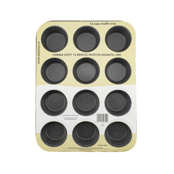 Tava muffins 12 briose granite line, AZHOME