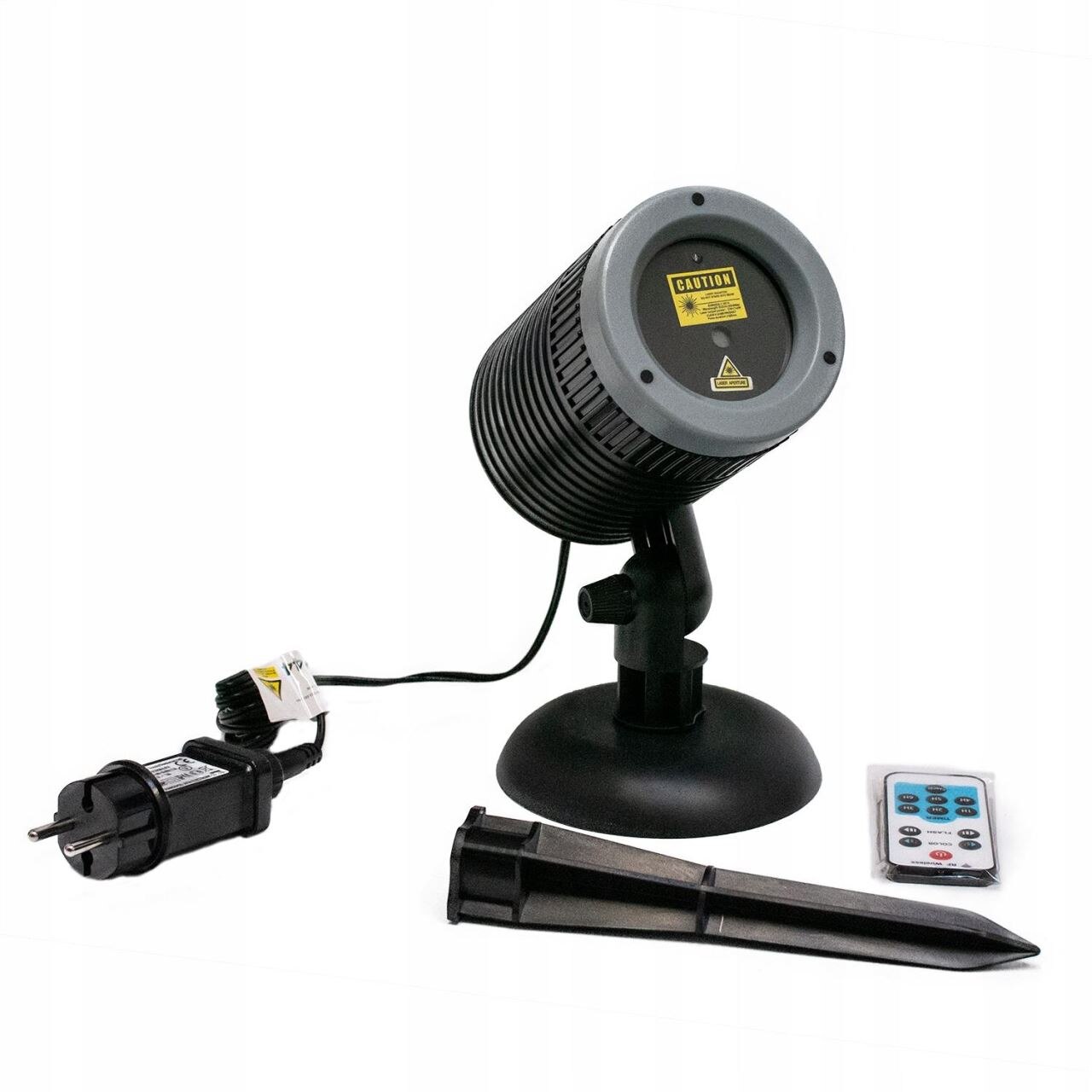 Proiector laser, rosu si verde, 10 moduri, telecomanda, temporizator, IP44