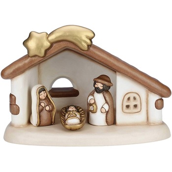 Set, Casa nasterii lui Iisus, ceramica THUN, maro, 29 cm h Set, Casa nasterii lui Iisus, ceramica THUN, maro, 29 cm h