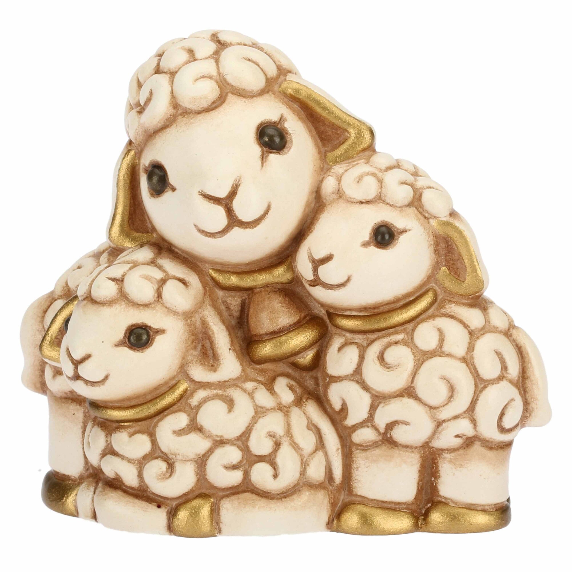 Figurina, familie 3 ovine, ceramica THUN, 5.5 cm