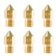 Set 6 duze extrudare inprimanta 3D, FAC, Alama, M6, 0.4 mm, Auriu