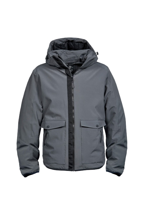 Geaca cu gluga Tee Jays Urban Adventure, Verde masliniu, Gri, Gri