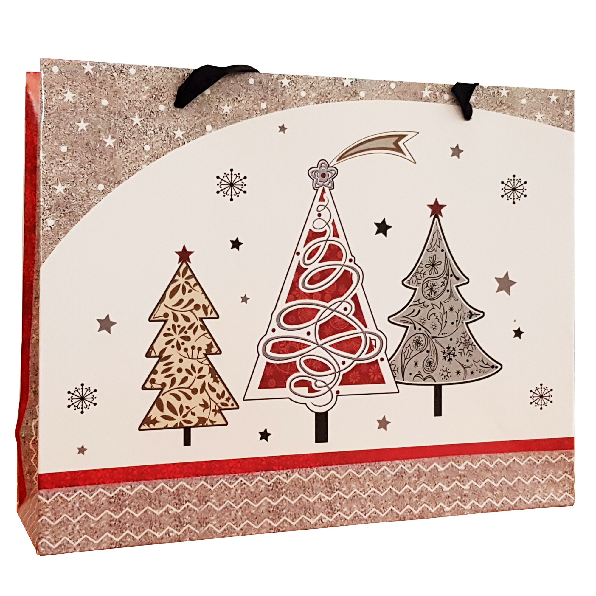 Set 10 buc Poseta cadou L Craciun, 32x26x10 cm