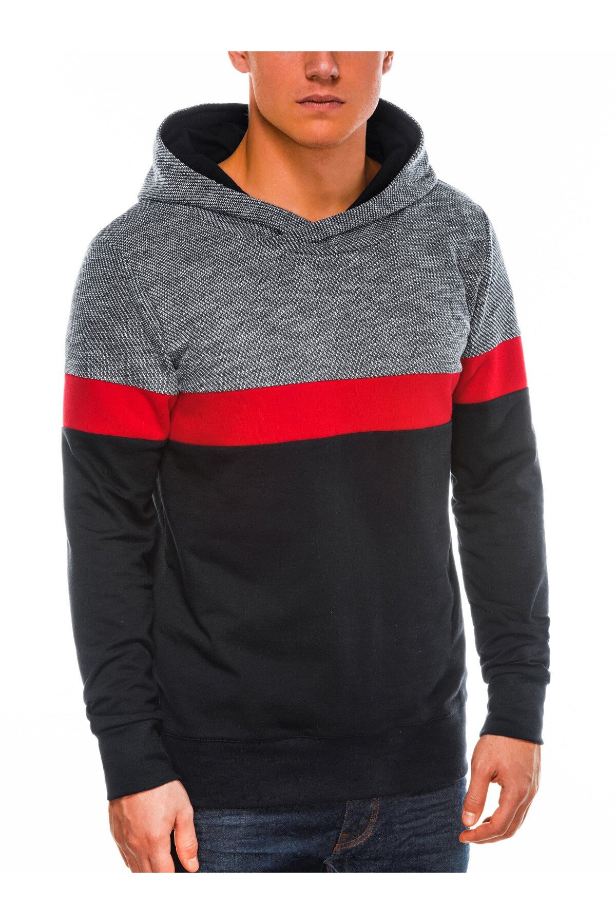 Hanorac premium barbati B1018-negru, Negru