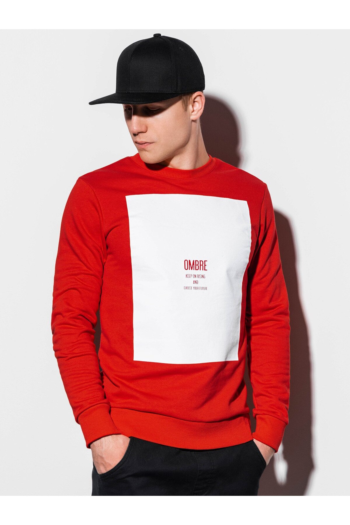 Hanorac barbati B1045 - rosu, Rosu