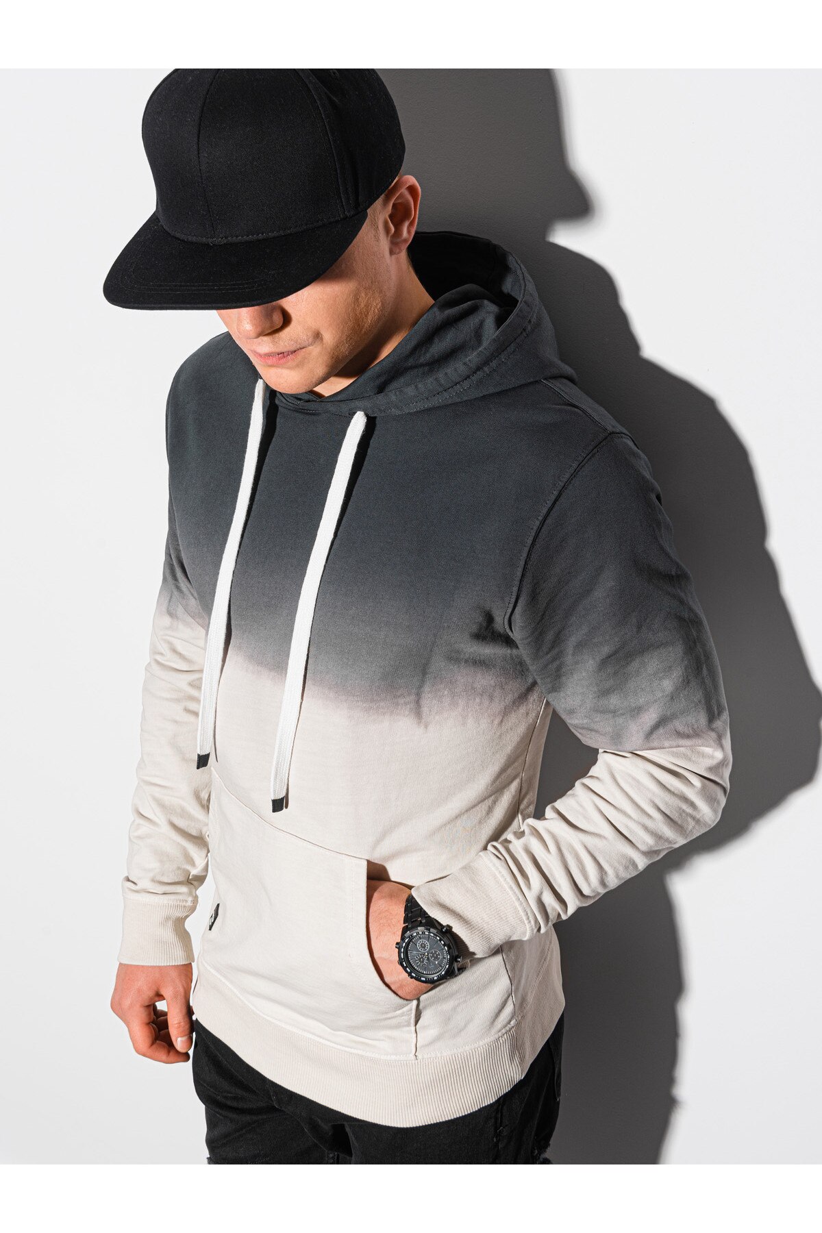 Hanorac barbati B1148 - gri-inchis, Gri