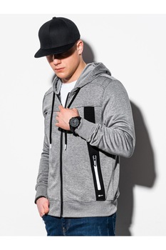 Hanorac barbati B1073 - gri-deschis, Gri, XL Hanorac barbati B1073 - gri-deschis, Gri, XL