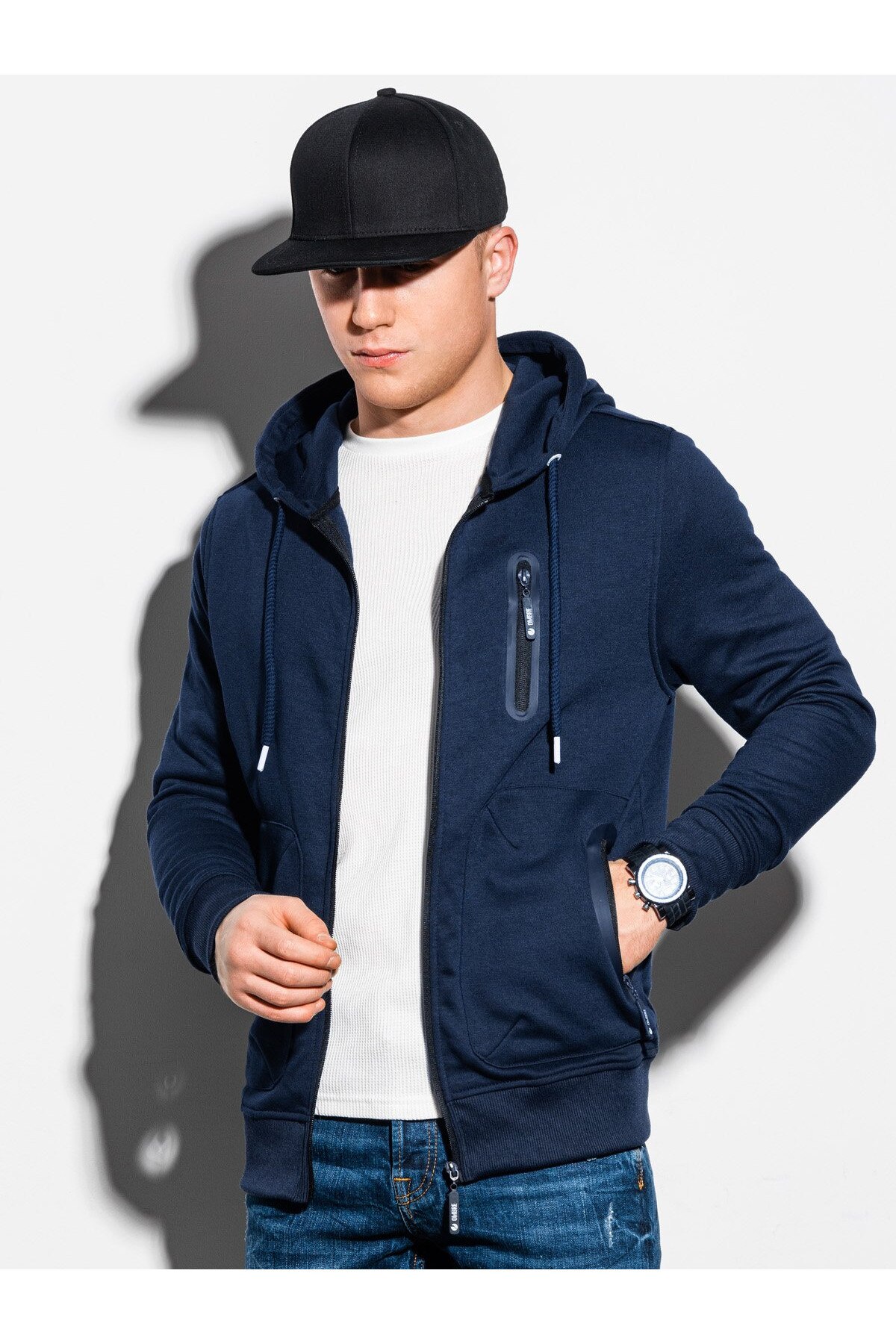 Hanorac barbati B1086 - bleumarin, Bleumarin, S