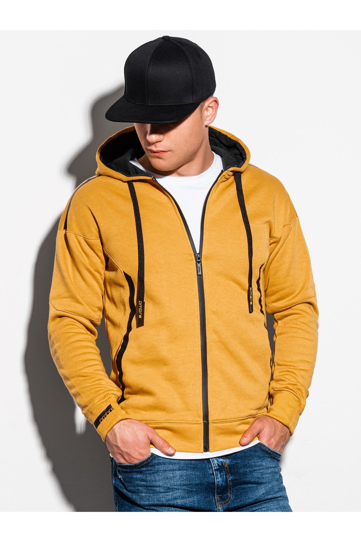 Hanorac barbati B1076 - galben, Galben, 2XL