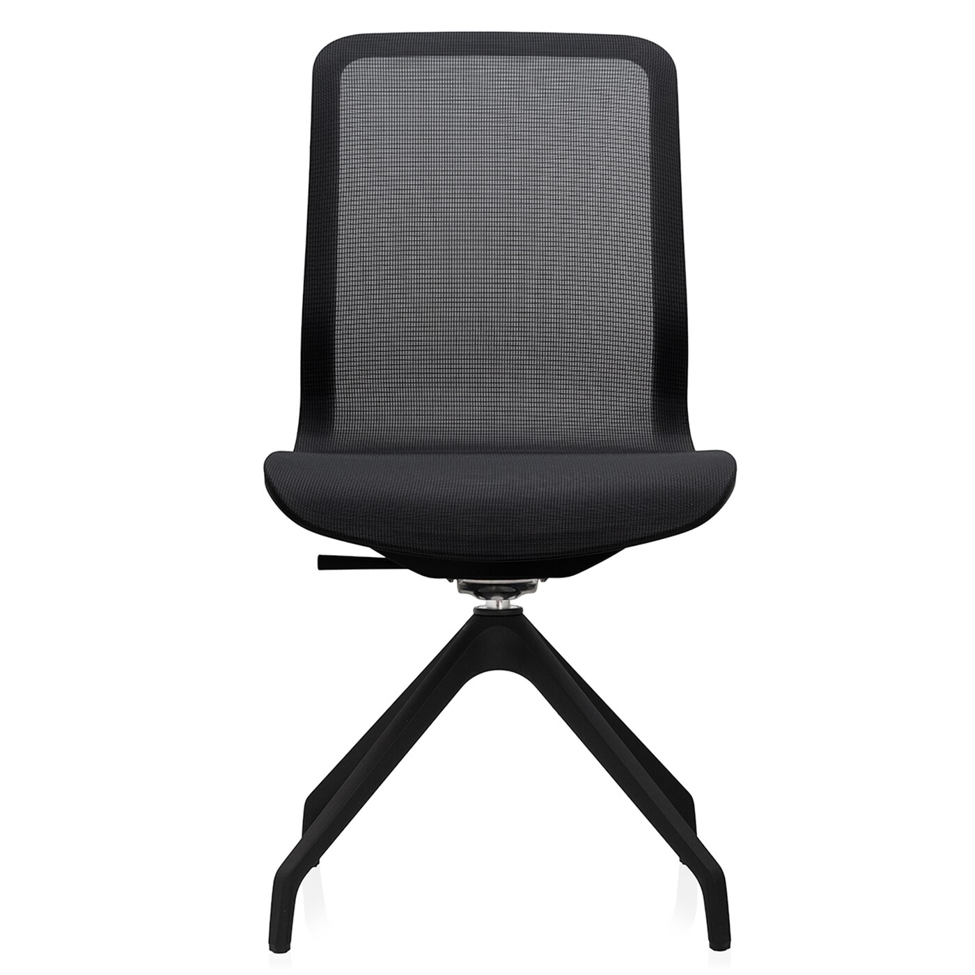 Scaun ergonomic vizitator TRAFFIC CHAIRS MATRIX VIZITATOR, mesh NEGRU, sezut mesh, spatar mesh, mecanism balans, superslim