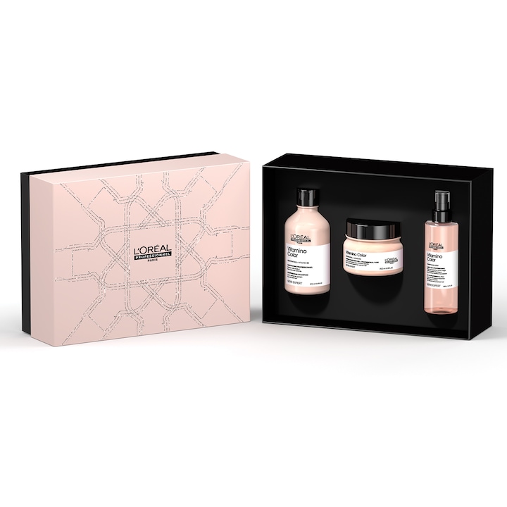 Кои са Най-Добрите Шампоани За Омекотяване На Косата Комплект за грижа за боядисана коса L'Oréal Professionnel Serie Expert VITAMINO COLOR: Шампоан, 300 мл + Маска, 250 мл + Спрей 10 in 1, 190 мл